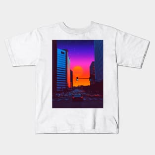 Neon highway Kids T-Shirt